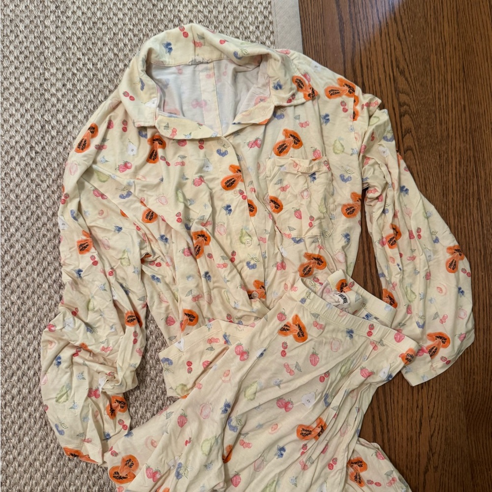 Djerf Avenue Cream Fruit Pajamas